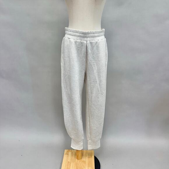Varley The Allen Pant 27" jogger  lounge sweatpant in Ivory Marl Size Medium - Picture 2 of 16